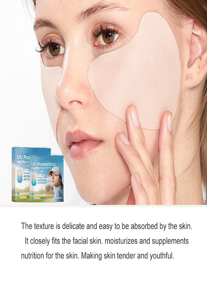 MIESCHER 5 Pairs UV Protective Face Patch, Sunscreen Face Patch for Eye Golf Sunscreen Patches Moisturizing Sunl Protection Stickers for Summer Outdoor, Outdoor Sports Golf Accessories - Image 4